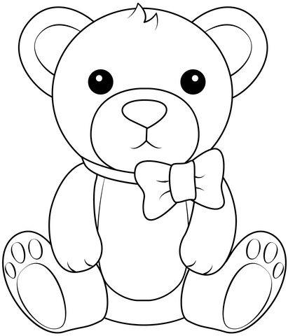 Teddy Bear Coloring Page